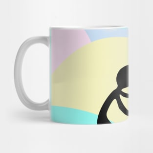 Guitar Figure Silhouette Colorful Pastel Mug